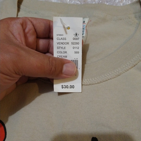 PacSun Secure The Bag Oversized T-Shirt Cream Tan Men's NWT - Picture 5 of 5